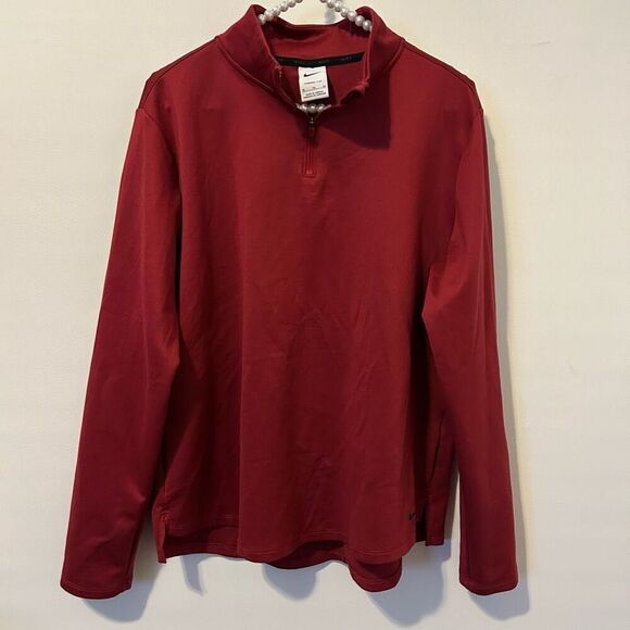 Nike 1/4 Zip Therma Fit Burgandy Training Pullover XL Athleisure run sport - Picture 1 of 7